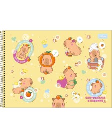 imagem principal do produto Caderno de Cartografia e Desenho Espiral Capa Dura Capyclub 80 Folhas