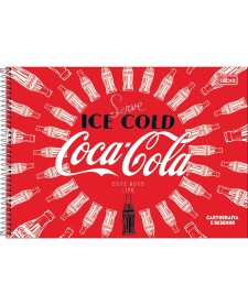 imagem principal do produto Caderno de Cartografia e Desenho Espiral Capa Dura Coca-Cola 80 Folhas