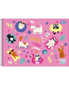 imagem principal do produto Caderno de Cartografia e Desenho Espiral Capa Dura D+ Feminino 96 Folhas