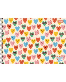 imagem principal do produto Caderno de Cartografia e Desenho Espiral Capa Dura D+ Feminino 96 Folhas