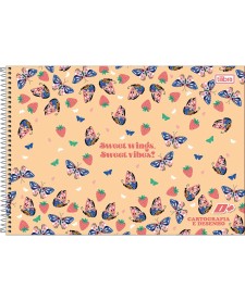 imagem principal do produto Caderno de Cartografia e Desenho Espiral Capa Dura D+ Feminino 96 Folhas