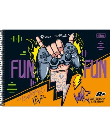 imagem principal do produto Caderno de Cartografia e Desenho Espiral Capa Dura D+ Masculino 96 Folhas