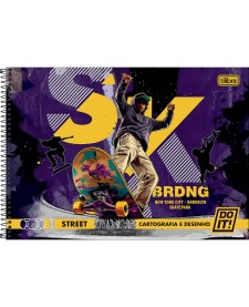 imagem principal do produto Caderno de Cartografia e Desenho Espiral Capa Dura Do It! 80 Folhas