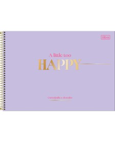 imagem principal do produto Caderno de Cartografia e Desenho Espiral Capa Dura Happy 80 Folhas