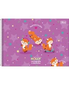 imagem principal do produto Caderno de Cartografia e Desenho Espiral Capa Dura Holly 80 Folhas