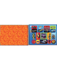 imagem de detalhe produto Caderno de Cartografia e Desenho Espiral Capa Dura Hot Wheels 80 Folhas