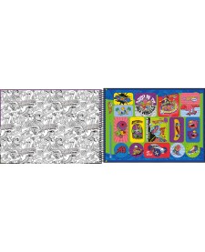 imagem de detalhe produto Caderno de Cartografia e Desenho Espiral Capa Dura Hot Wheels Skate 80 Folhas