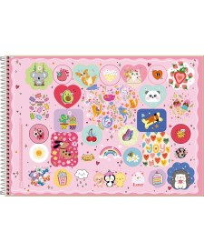 imagem de detalhe produto Caderno de Cartografia e Desenho Espiral Capa Dura Hug Me 80 Folhas