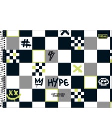 imagem principal do produto Caderno de Cartografia e Desenho Espiral Capa Dura Hype 80 Folhas