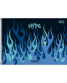 imagem principal do produto Caderno de Cartografia e Desenho Espiral Capa Dura Hype 80 Folhas