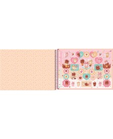 imagem de detalhe produto Caderno de Cartografia e Desenho Espiral Capa Dura Ice Cute 80 Folhas