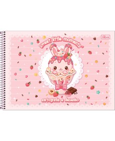 imagem principal do produto Caderno de Cartografia e Desenho Espiral Capa Dura Ice Cute 80 Folhas