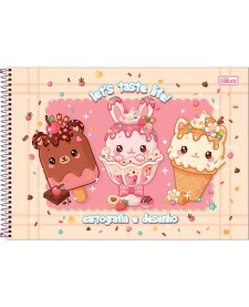 imagem principal do produto Caderno de Cartografia e Desenho Espiral Capa Dura Ice Cute 80 Folhas