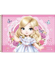 imagem principal do produto Caderno de Cartografia e Desenho Espiral Capa Dura Jolie 80 Folhas