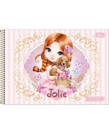 imagem principal do produto Caderno de Cartografia e Desenho Espiral Capa Dura Jolie 80 Folhas