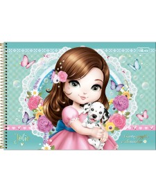 imagem principal do produto Caderno de Cartografia e Desenho Espiral Capa Dura Jolie 80 Folhas