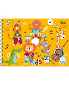 imagem principal do produto Caderno de Cartografia e Desenho Espiral Capa Dura Kids Masculino 96 Folhas