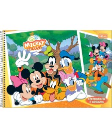 imagem principal do produto Caderno de Cartografia e Desenho Espiral Capa Dura Mickey 80 Folhas