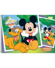 imagem principal do produto Caderno de Cartografia e Desenho Espiral Capa Dura Mickey 80 Folhas