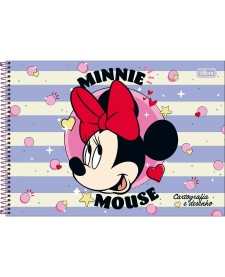imagem principal do produto Caderno de Cartografia e Desenho Espiral Capa Dura Minnie 80 Folhas
