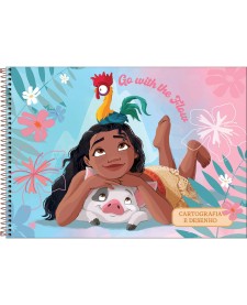 imagem principal do produto Caderno de Cartografia e Desenho Espiral Capa Dura Moana 80 Folhas