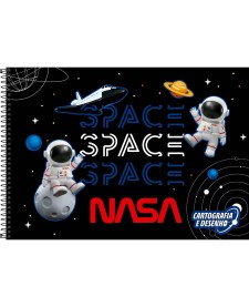 imagem principal do produto Caderno de Cartografia e Desenho Espiral Capa Dura Nasa 80 Folhas