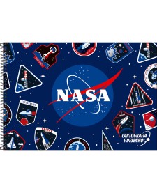 imagem principal do produto Caderno de Cartografia e Desenho Espiral Capa Dura Nasa 80 Folhas