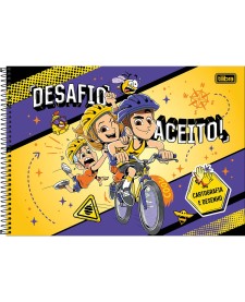 imagem principal do produto Caderno de Cartografia e Desenho Espiral Capa Dura Natan Por Aí 80 Folhas