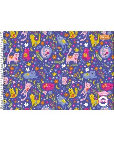 imagem principal do produto Caderno de Cartografia e Desenho Espiral Capa Dura Pepper Feminino 80 Folhas