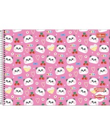 imagem principal do produto Caderno de Cartografia e Desenho Espiral Capa Dura Pepper Feminino 80 Folhas