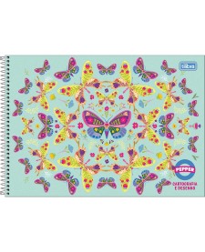 imagem principal do produto Caderno de Cartografia e Desenho Espiral Capa Dura Pepper Feminino 80 Folhas