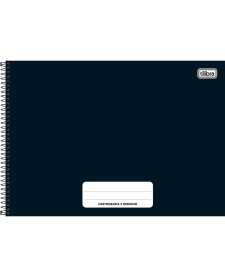 imagem principal do produto Caderno de Cartografia e Desenho Espiral Capa Dura Pepper Preto 80 Folhas