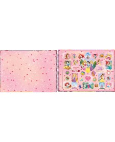 imagem de detalhe produto Caderno de Cartografia e Desenho Espiral Capa Dura Princesas 80 Folhas