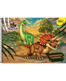 imagem principal do produto Caderno de Cartografia e Desenho Espiral Capa Dura Raptor 80 Folhas
