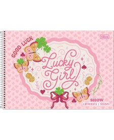 imagem principal do produto Caderno de Cartografia e Desenho Espiral Capa Dura Show Feminino 80 Folhas