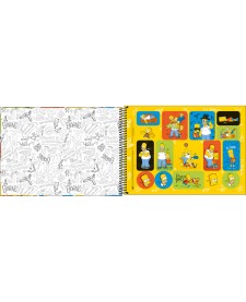 imagem de detalhe produto Caderno de Cartografia e Desenho Espiral Capa Dura Simpsons 80 Folhas
