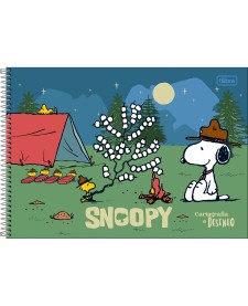 imagem principal do produto Caderno de Cartografia e Desenho Espiral Capa Dura Snoopy 80 Folhas