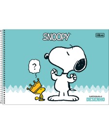 imagem principal do produto Caderno de Cartografia e Desenho Espiral Capa Dura Snoopy 80 Folhas