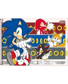 imagem principal do produto Caderno de Cartografia e Desenho Espiral Capa Dura Sonic 80 Folhas