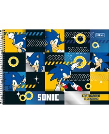 imagem principal do produto Caderno de Cartografia e Desenho Espiral Capa Dura Sonic 80 Folhas