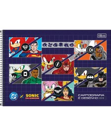imagem principal do produto Caderno de Cartografia e Desenho Espiral Capa Dura Sonic DC 80 Folhas
