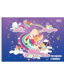 imagem principal do produto Caderno de Cartografia e Desenho Espiral Capa Dura Spice Kids Feminino 48 Folhas