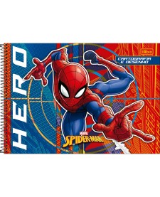 imagem principal do produto Caderno de Cartografia e Desenho Espiral Capa Dura Spider-Man 80 Folhas