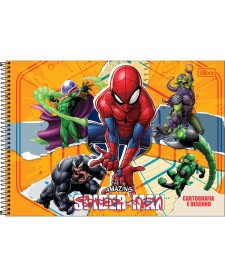 imagem principal do produto Caderno de Cartografia e Desenho Espiral Capa Dura Spider-Man 80 Folhas