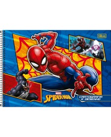 imagem principal do produto Caderno de Cartografia e Desenho Espiral Capa Dura Spider-Man 80 Folhas