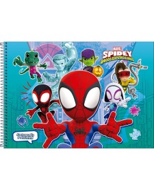 imagem principal do produto Caderno de Cartografia e Desenho Espiral Capa Dura Spidey 80 Folhas