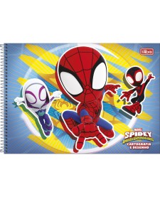 imagem principal do produto Caderno de Cartografia e Desenho Espiral Capa Dura Spidey 80 Folhas