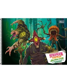 imagem principal do produto Caderno de Cartografia e Desenho Espiral Capa Dura Stranger Things: Histórias de 85 80 Folhas