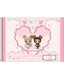 imagem principal do produto Caderno de Cartografia e Desenho Espiral Capa Dura Tokidoki Donutella 80 Folhas