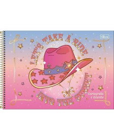 imagem principal do produto Caderno de Cartografia e Desenho Espiral Capa Dura West Girl 80 Folhas